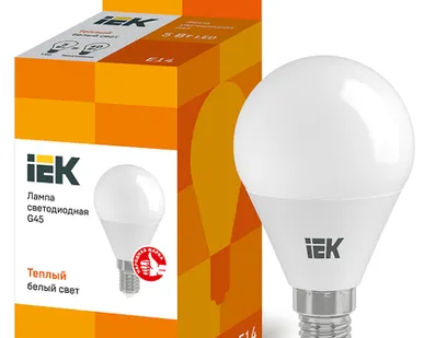 фото IEK Лампа светодиод. 5/3000/Е14/G45 шар IEK
