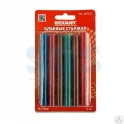 фото Стержни 7мм для клеевого пистолета цветные (12 шт) REXANT