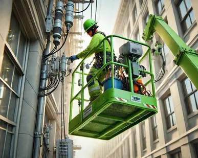 фото Рабочий люльки