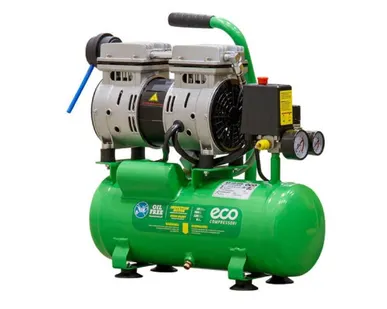 фото Компрессор ECO AE-10-OF1 безмасляный (120 л/мин, 8 атм, коаксиальный, безмасляный, ресив. 10 л, 220 В, 0,7 кВт)