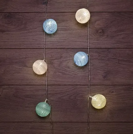 Фото №0 Фонарики тайские "Пудра" 1.5м 10LED тепл. бел. питание 2хАА (батарейки не в комплекте) провод прозр. ПВХ NEON-NIGHT 303-089