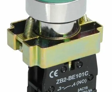 фото Кнопка управления LAY5-BA31 без подсветки зеленая 1з ...