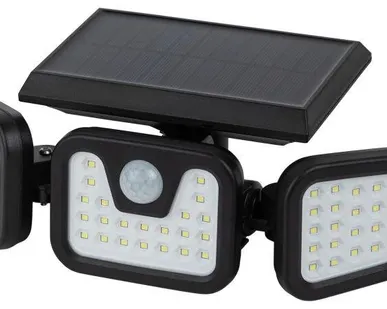 фото Светильник светодиодный ERAFS012-05 74LED 28.2х13х10.5см фасадный на солнечн. батарее с датчиком движения ЭРА Б0057601