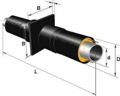 фото Опора неподвижная ППУ-ПЭ 133 Тип 1 из оцинкованой трубы