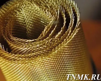 фото Сетка латунная ГОСТ 6613-86 полутомпаковая ячейка 0,355мм d=0,16мм