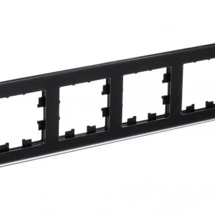 Фото №0 Рамка 4-м AtlasDesign Nature матов. стекло черн. SE ATN331004