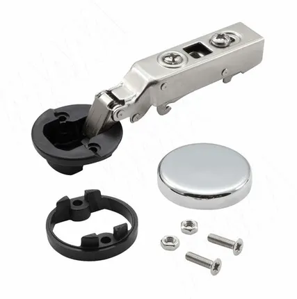 Фото №0 HARMONY 26 петля с доводчиком (амортизатором), накладная (90/105), для стекла 4-5 мм, стандартная, заглушка хром (26QS512300RCR)