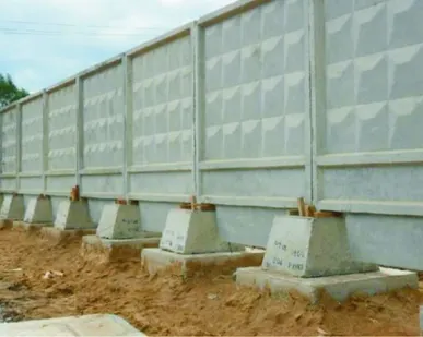 фото Забор железобетонный ПО-2/ПО-3 без фартука