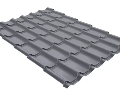 фото Металлочерепица модерн 0,45 Drap RAL 7004 сигнальный серый