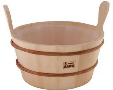 фото Кадушка Sawo 300-ТA (9 л, осина, с пластиковой вставкой)