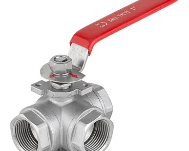 фото Кран нержавеющий трехходовой T-образный Ру 63 AISI 304