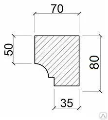 фото Наличник Н 010 ракушечник бежевый 10 кг/м.п.
в
