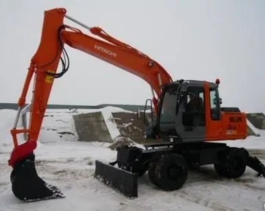 фото Аренда колесного полноповоротного экскаватора с длиной стрелой