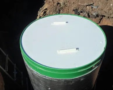 фото Герметичный кессон для скважины на дачу, высотой 150 см.