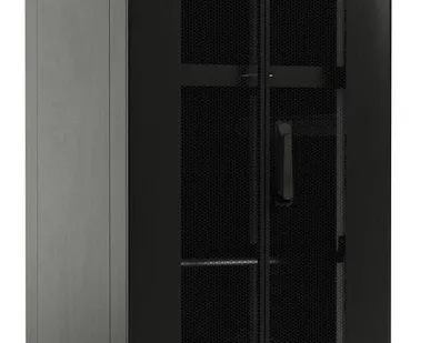 фото Шкаф напольный 19дюйм 42U 2055х800х1000мм TTB-4281-DD-RAL9004 перф. двери черн. Hyperline 392684