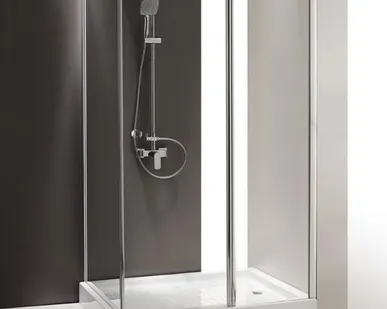 фото Душевой уголок Cezares Triumph 100x80 см текстурное стекло TRIUMPH-AH-1-100