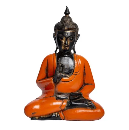 Фото №0 Фигурка Будда сидящий, "Обучение", средний, оранжевый, 35см, дерево, Chateau Collection CC-BSITTM-O