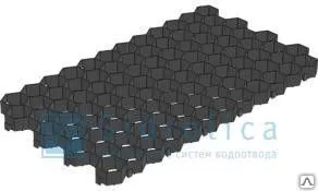 фото Решетка газонная Gidrolica Eco Standart РГ-70.40.3,2 - пластиковая черная