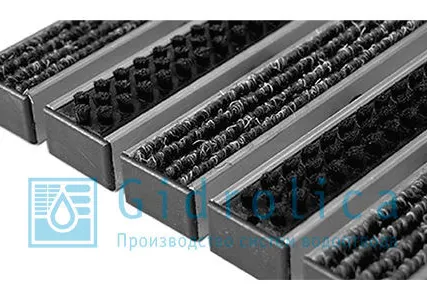 Фото №0 Придверная решетка Gidrolica Step - текстиль+щетка 390х590мм 30023