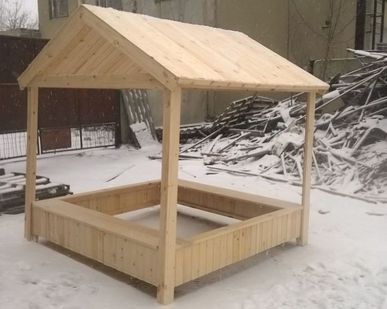 фото Песочницы из дерева