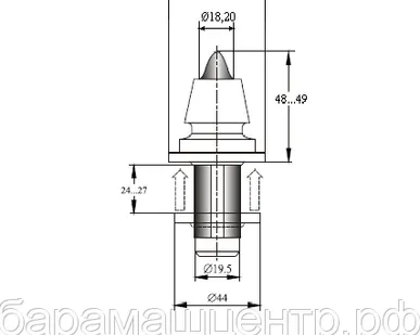 фото Резец А-34WL-18F