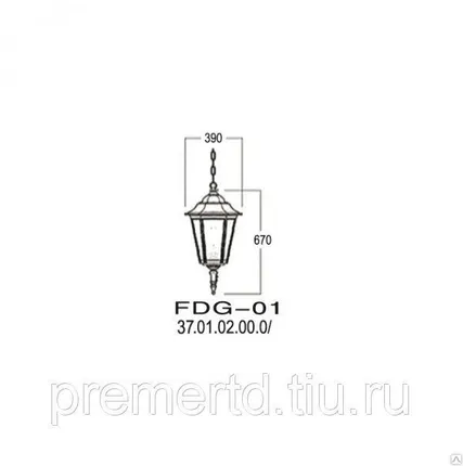 Фото №0 Светильник подвесной на цепочке Диоген FDG-01