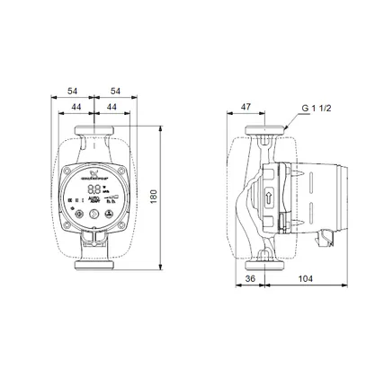 Фото №4 Насос циркуляционный Grundfos ALPHA2 25-40 N, L=180, 10 режимов работы, Autoadapt