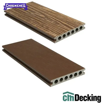 Фото №0 Террасная доска из ДПК CM Decking "Zebrano" цвет: Коричневый, 138x23 мм (цена м2)