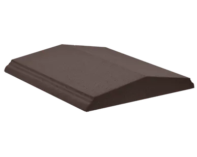 фото Крышка заборная двускатная (коричневый №655) 170х400х50 мм (вес 6,75 кг)