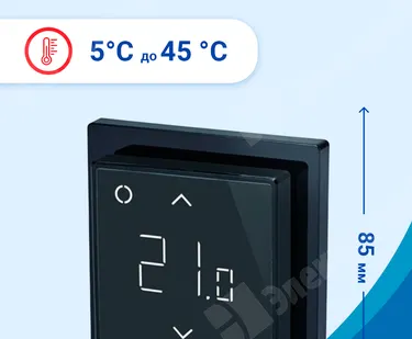 фото DEVIreg™ Smart терморегулятор интеллектуальный с Wi-Fi, черный, 16А 140F1143 DEVI