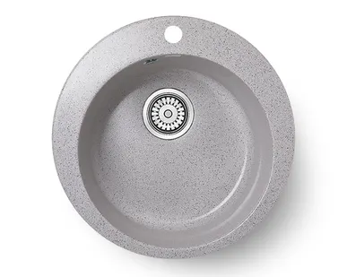 фото Мойка ГЛЯНЦЕВАЯ КВАРЦ495LL -2 СВЕТЛО СЕРЫЙ