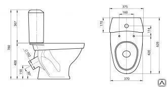 Фото №0 Унитаз-компакт "Вест" белый (г.Воротынск)