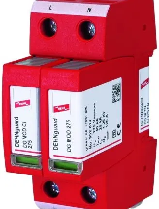 Фото №0 952178 УЗИП класса II со встроенным предохранителем DEHNguard M DG M TN CI 275 FM для однофазных систем TN с контактом для удаленной сигнализации