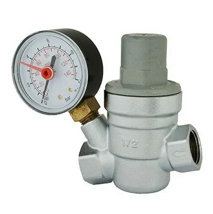 Фото №0 Регулятор давления 1/2 с манометром (мембранного типа)