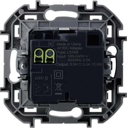 Фото №2 Устройство зарядное Inspiria с 2-мя USB разьемами A и C 240В / 5В 3000мА бел. Leg 673760