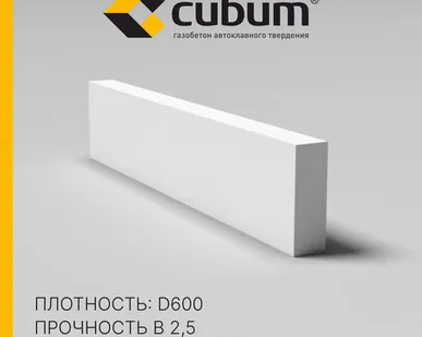 фото Перемычка из газобетона Сибит 1200х150х250 мм