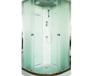 фото Душевая кабина S003 Душ.каб 100*100, низ. поддон риф.стекло 3к