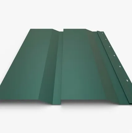 Фото №0 Сайдинг Металлический сайдинг «Корабельная доска» Premium, 0.5 мм RAL 6026, Зеленый опал