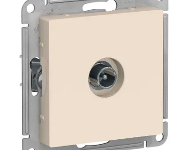 фото Механизм розетки TV проходной AtlasDesign 4DB беж. SchE ATN000292