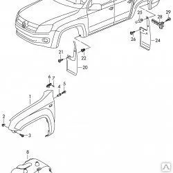 фото Крыло переднее правое VW Amarok