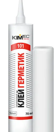 Фото №0 KIM TEC 101Е Герметик силиконовый белый 70мл (02-01-41)