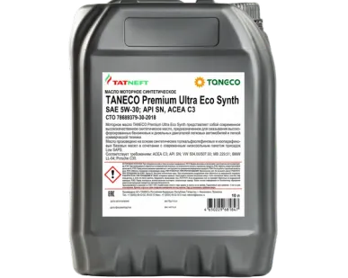фото Масло моторное синтетическое TANECO Premium Ultra Eco Synth 5W-30 10 л 5W-30