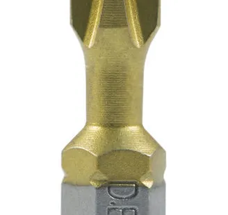 фото Биты фрезерованные с покрытием нитрид титина TiN-half, Ph 2x25 мм, "D.BOR"