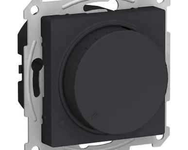 фото Светорегулятор поворотно-нажимной AtlasDesign 400Вт механизм карбон SE ATN001023