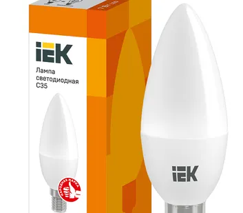 фото IEK Лампа светодиод. 7/3000/Е14/С35 свеча IEK
