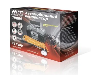 фото Автомобильный компрессор AVS KS750D 75 л/мин 10 атм