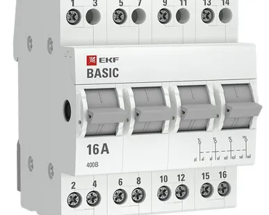 фото Переключатель трехпозиционный 4п 63А Basic EKF tps-4-63