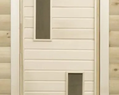 фото Дверь банная с остеклением сорт B 1700х700 Липа (ПогонажОпт)