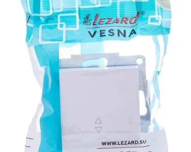 фото Переключатель проходной 1-кл. СП Vesna механизм бел. LEZARD 742-0288-105