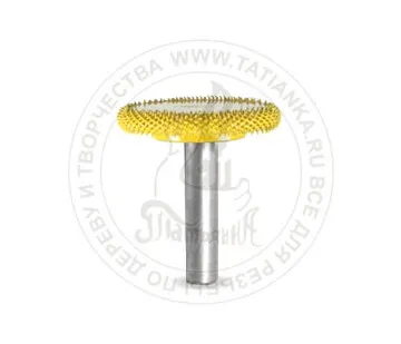 фото 6RS125-40 - колесо, Ø хвостовика 6мм X Ø фрезы 31,75мм (fine/желтая)